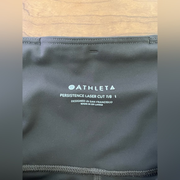 Athleta Persistence Laser Cut 7/8 Grey Leggings - Picture 5 of 7
